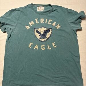 American Eagle Outfitters Light Green Graphic Tee Shirt